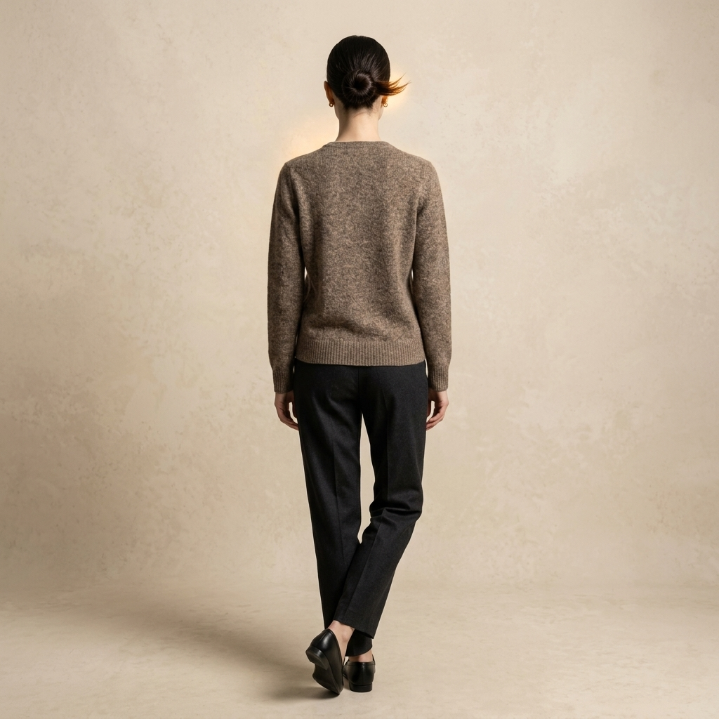 Women's Undyed Cashmere V-Neck Sweater - Original