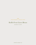 Women's golden yellow linen blouse — The Meadow Ruffle Linen Blouse