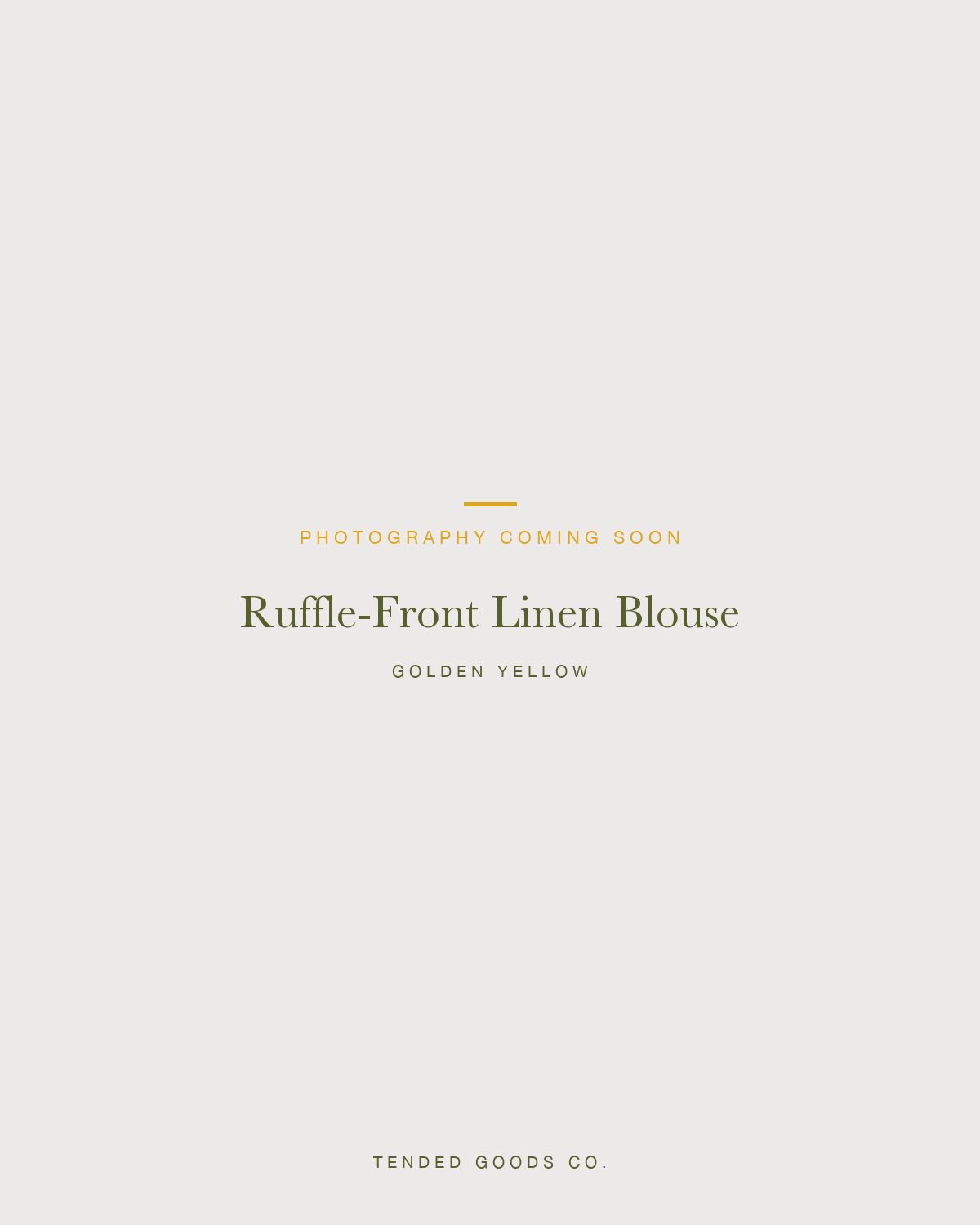 Women's golden yellow linen blouse — The Meadow Ruffle Linen Blouse