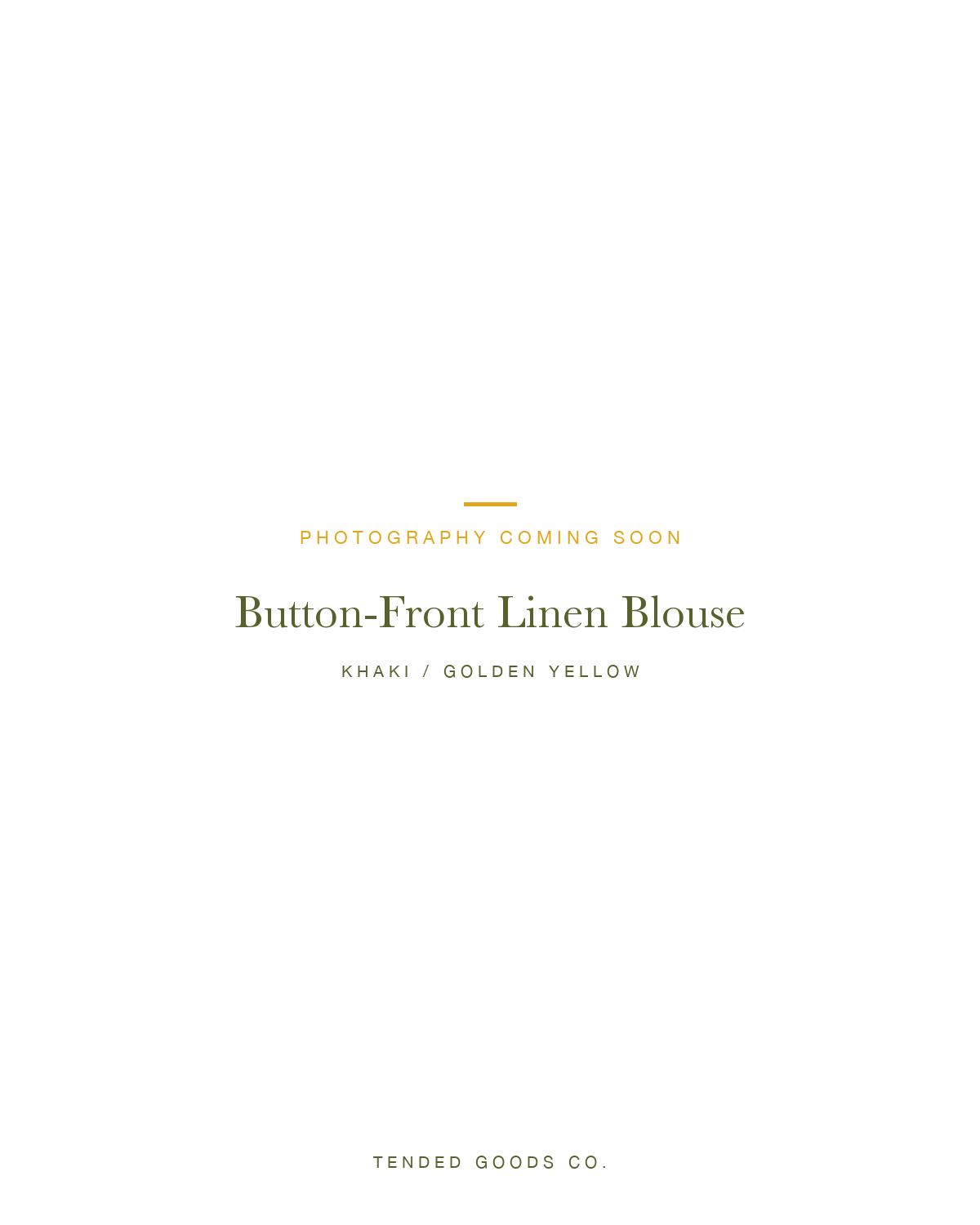 Women's khaki/golden yellow linen blouse — The Cropped Linen Blouse