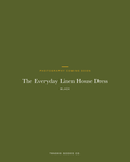 Woman wearing a black 100% linen house dress at home — The Everyday Linen House Dress