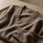 Women's Undyed Cashmere V-Neck Sweater - Original