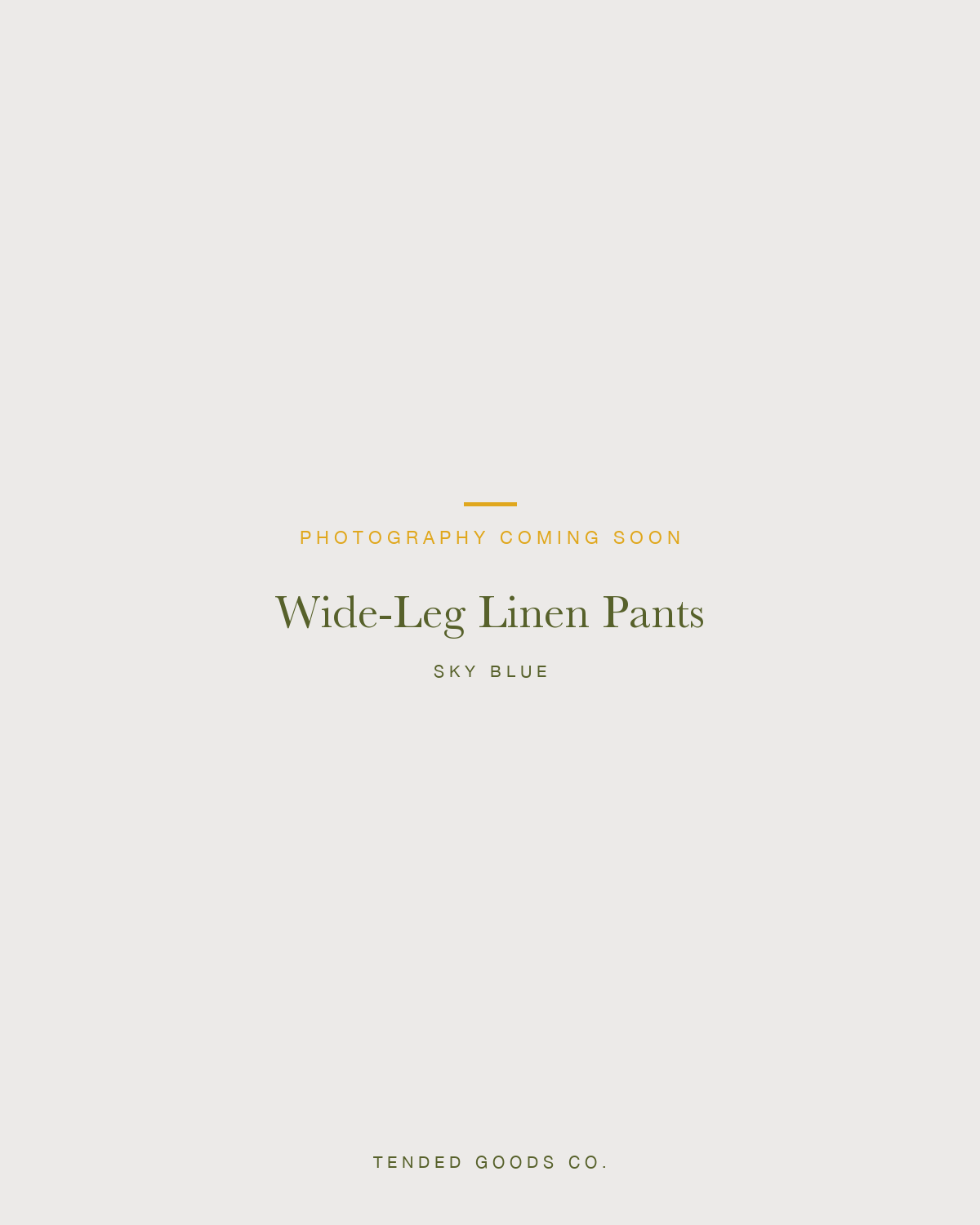 Women's sky blue linen pants — The Wide-Leg Linen Trouser