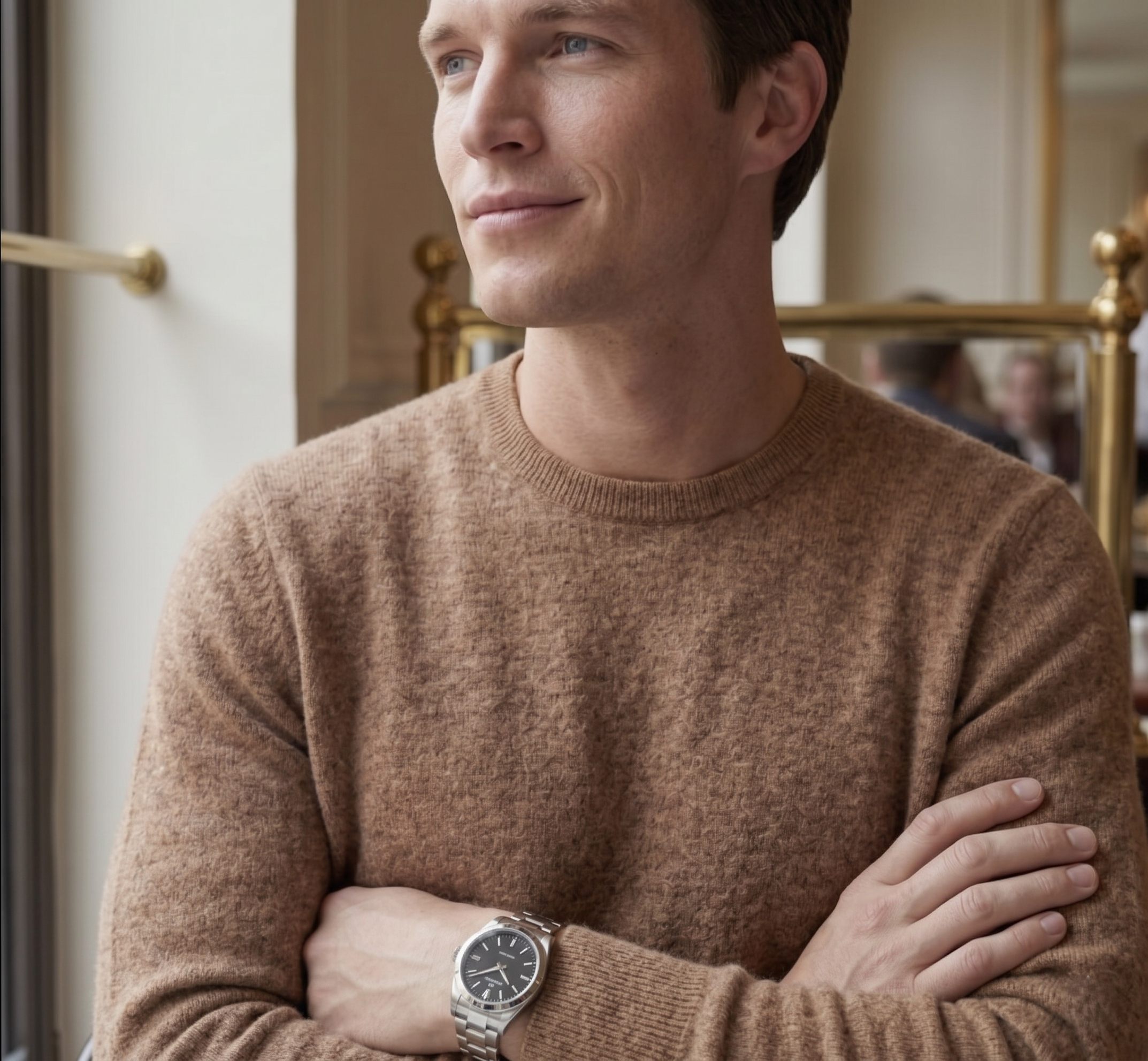 Men's Undyed Cashmere Crewneck Sweater - Executive