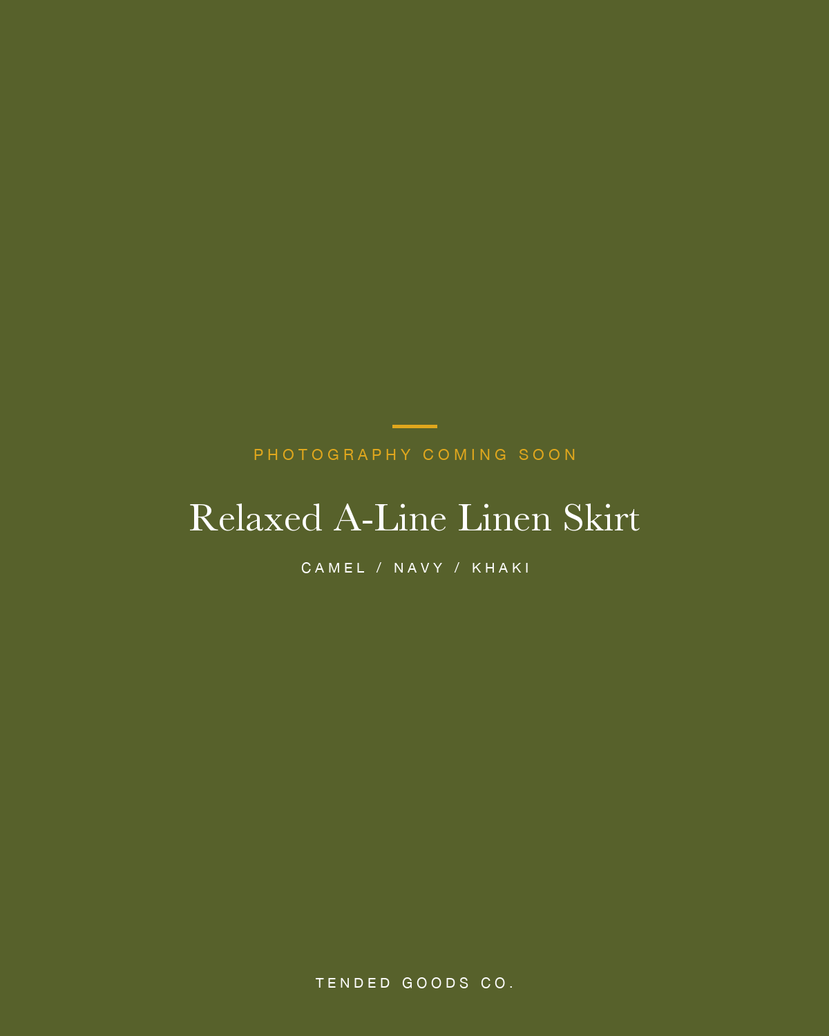 Women's camel/navy/khaki linen skirt — The Flared Linen Skirt