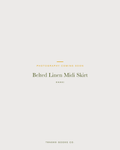 Women's khaki linen skirt — The Tie-Waist Linen Skirt