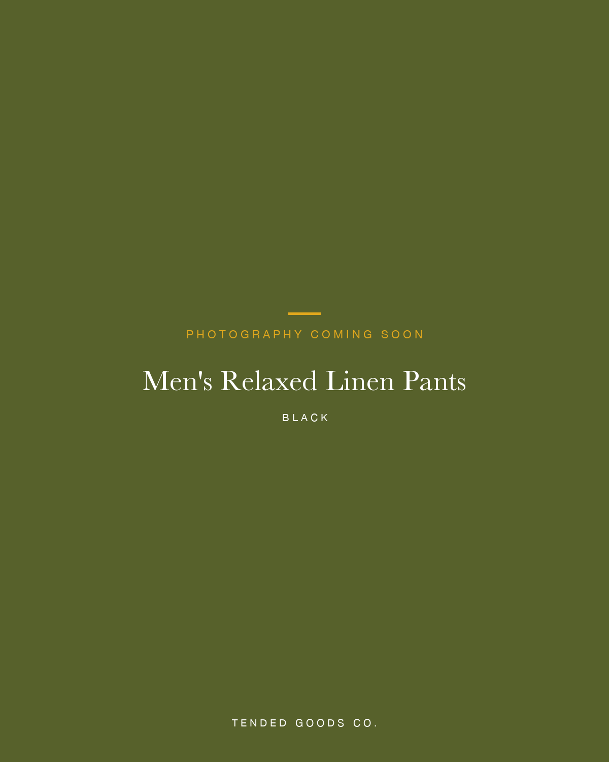 Men's black linen pants — The Men's Linen Trouser