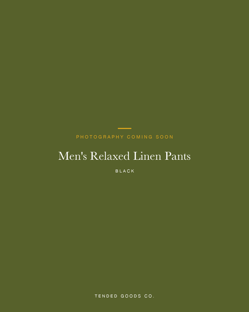 Men's black linen pants — The Men's Linen Trouser