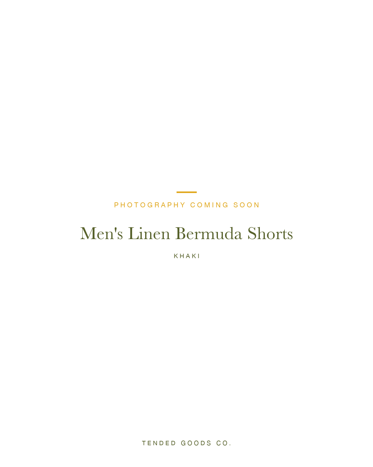 Men's khaki linen shorts — The Men's Linen Short