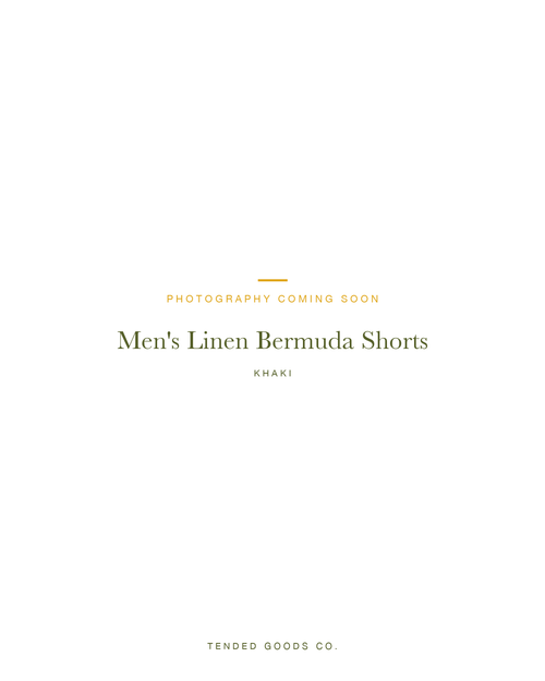 Men's khaki linen shorts — The Men's Linen Short