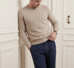 Men's Undyed Cashmere Crewneck Sweater - Executive