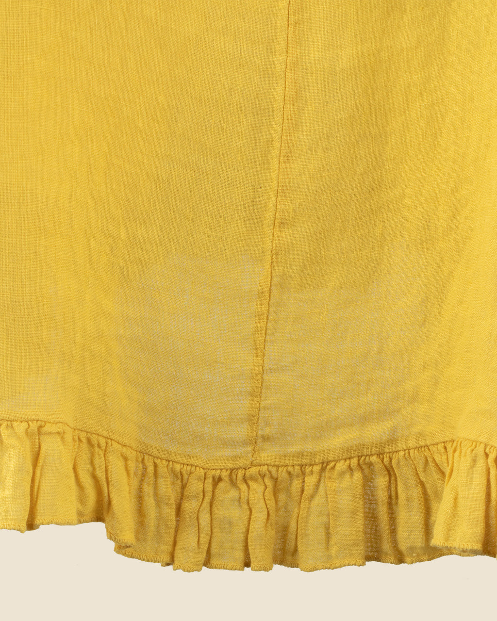 Feather Ruffle Linen Blouse