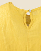 Feather Ruffle Linen Blouse