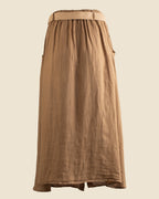 Belted Linen Skirt