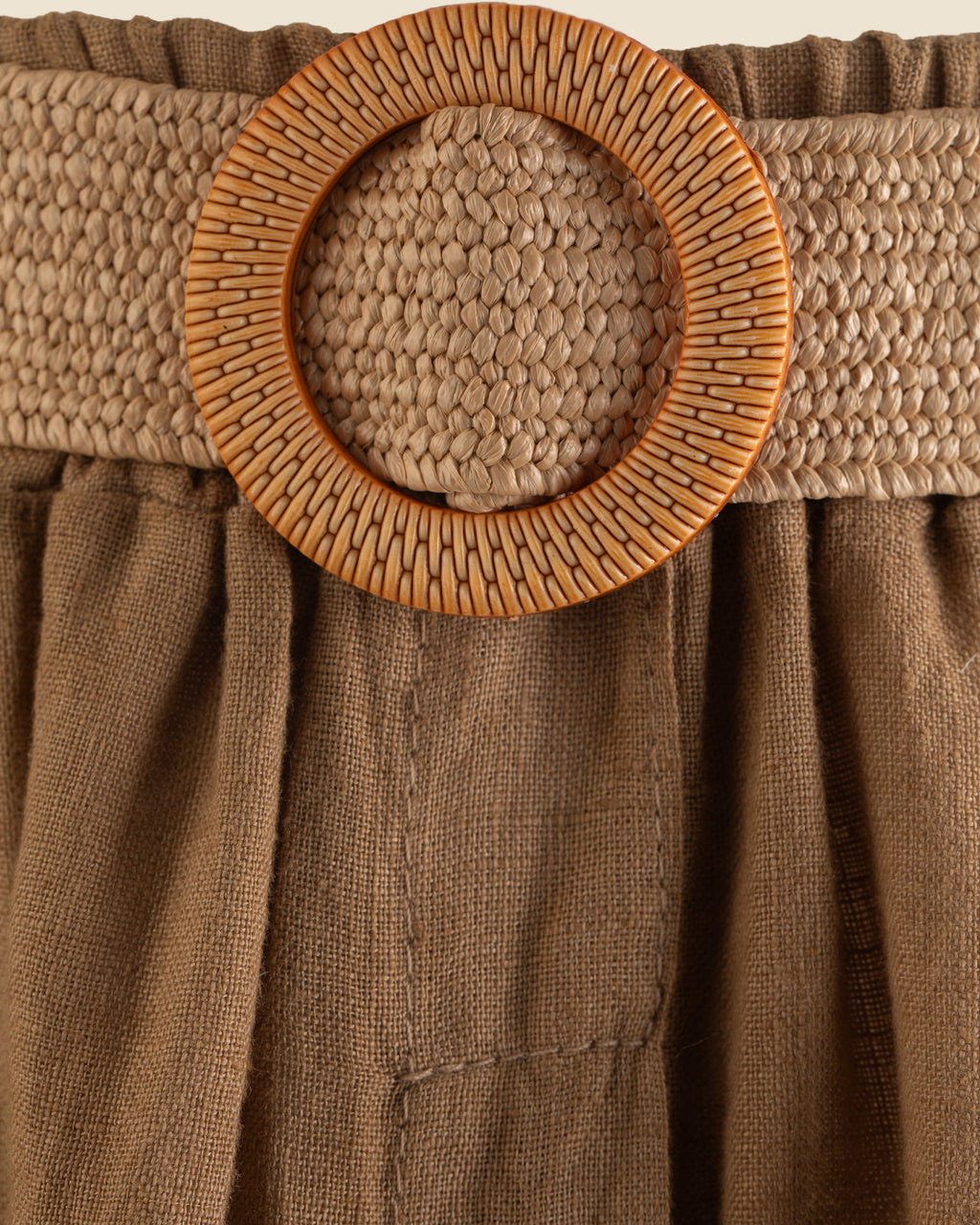 Belted Linen Skirt