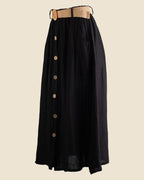 Belted Linen Skirt