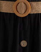 Belted Linen Skirt