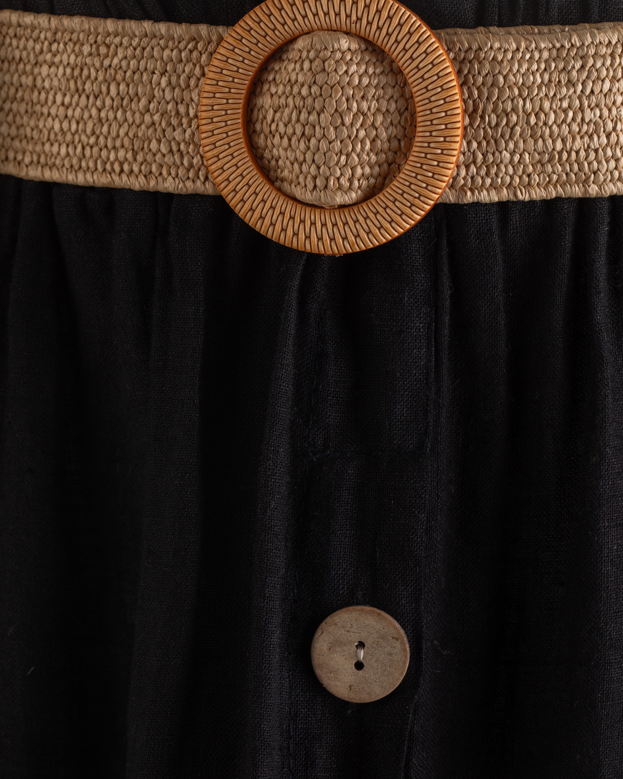 Belted Linen Skirt