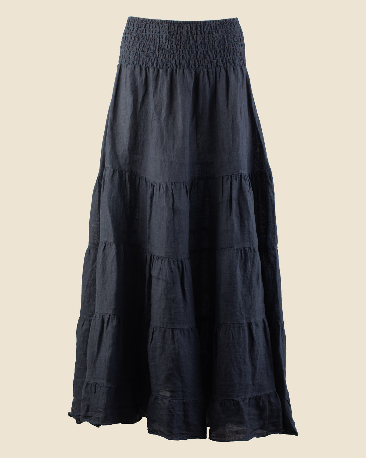 Tiered Linen Skirt