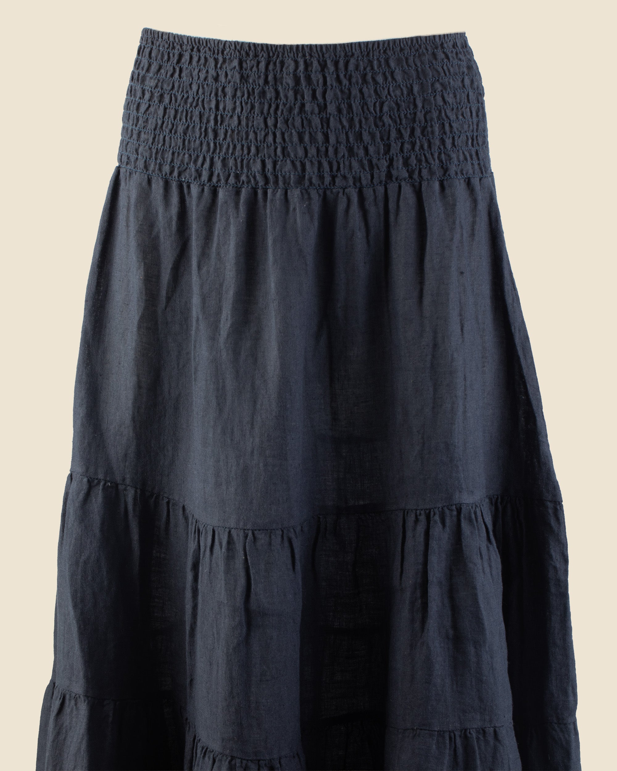 Tiered Linen Skirt