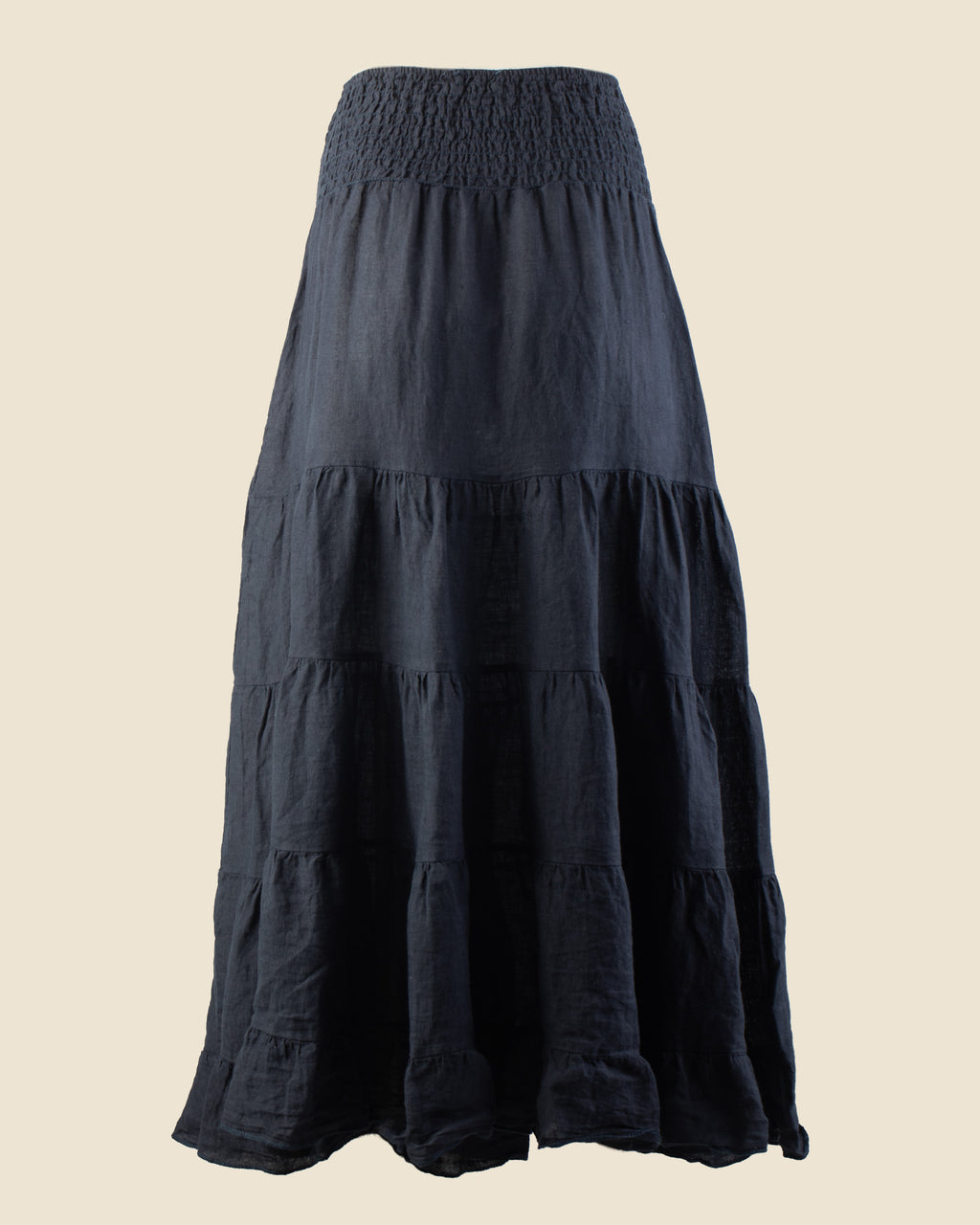 Tiered Linen Skirt