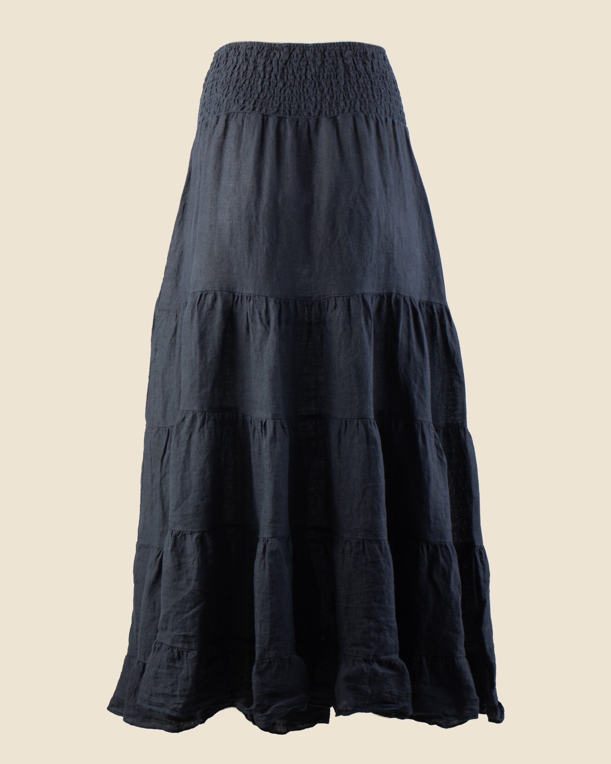 Tiered Linen Skirt