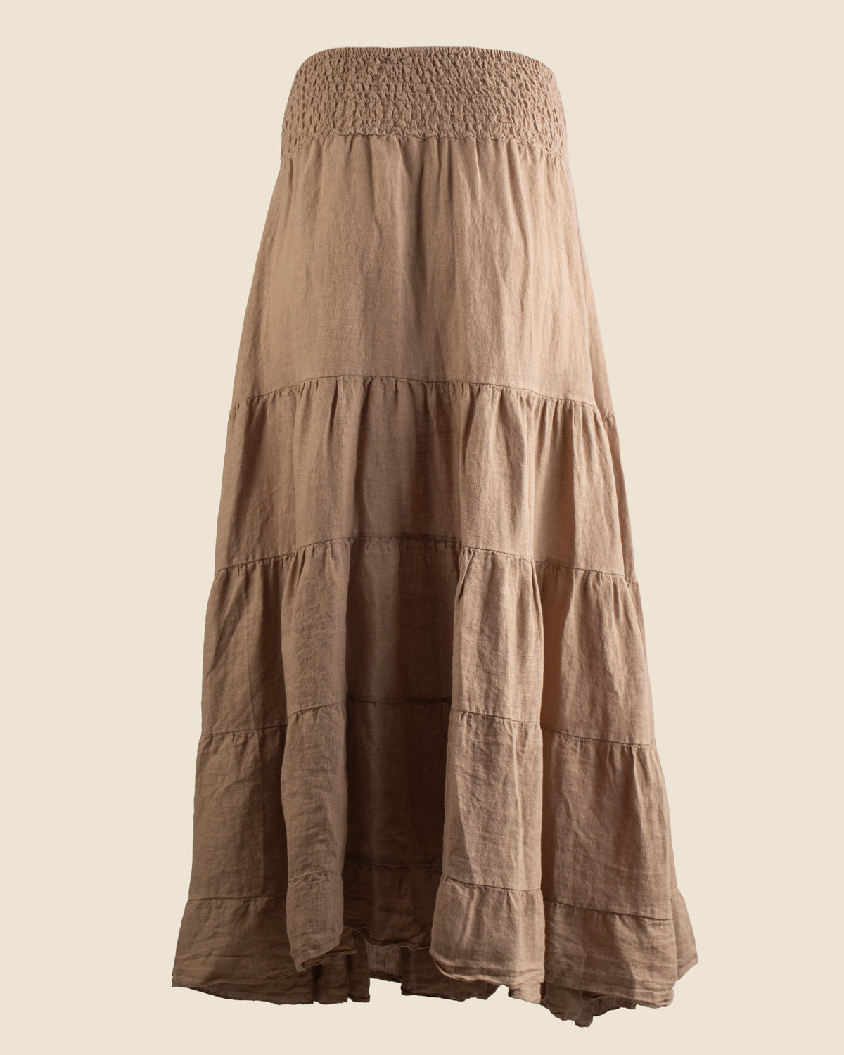 Tiered Linen Skirt
