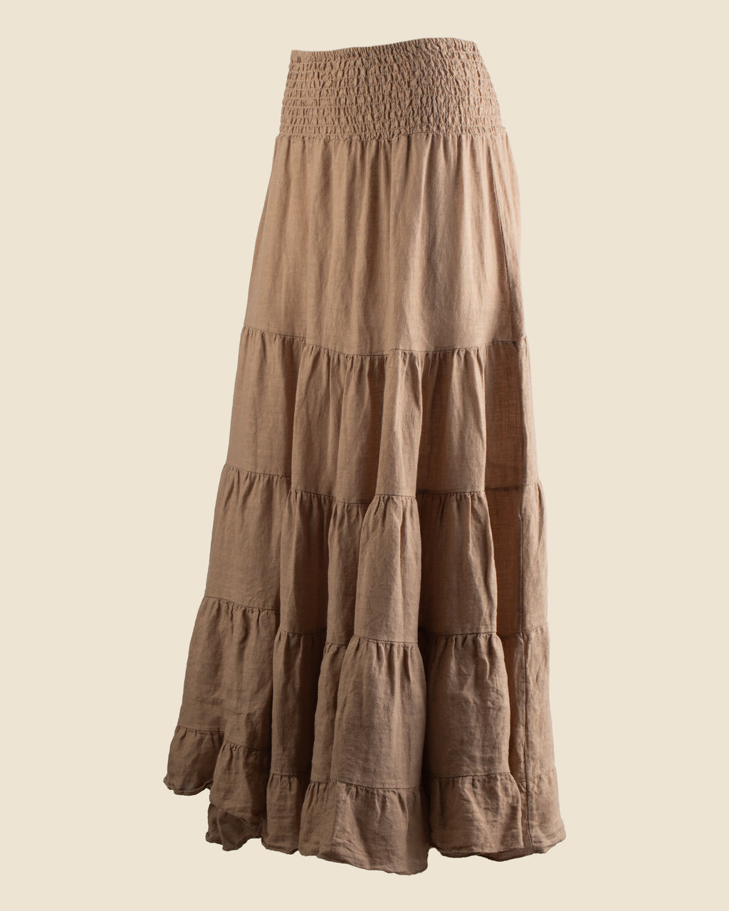 Tiered Linen Skirt