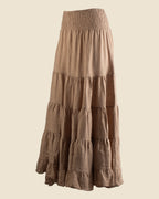 Tiered Linen Skirt