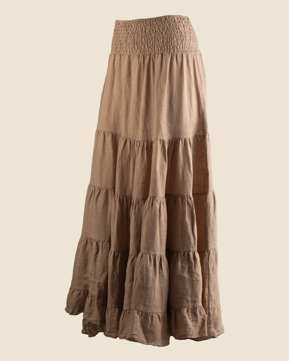 Tiered Linen Skirt