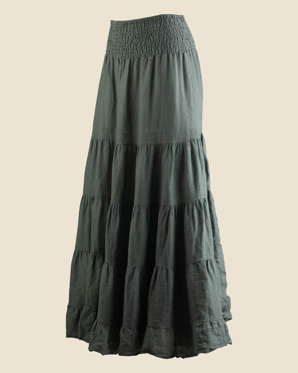 Tiered Linen Skirt
