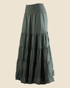Tiered Linen Skirt