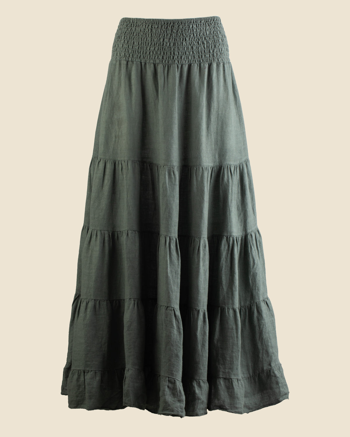 Tiered Linen Skirt