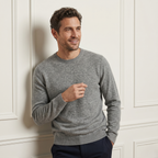 Men's Undyed Cashmere Crewneck Sweater - Executive