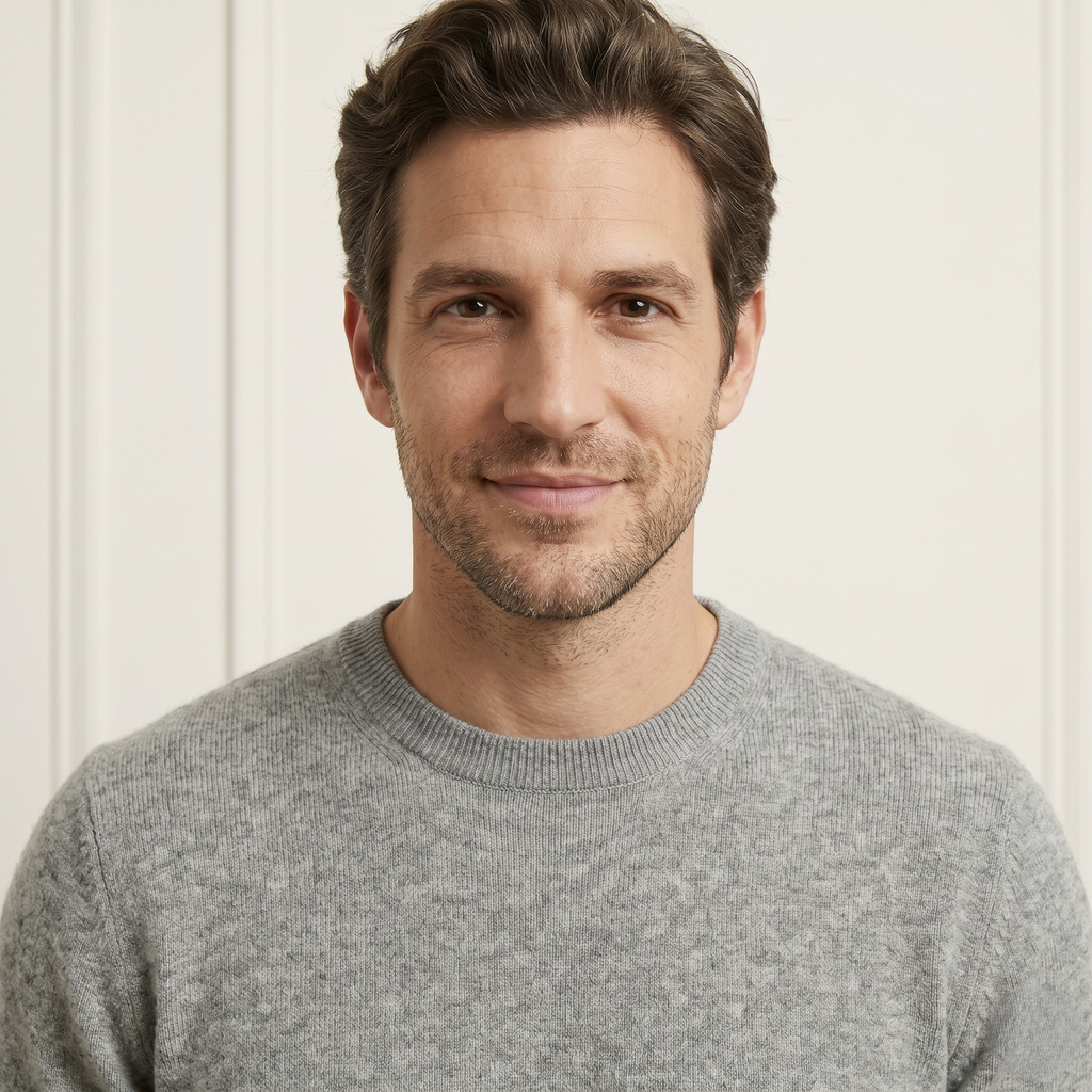 Men's Undyed Cashmere Crewneck Sweater - Executive