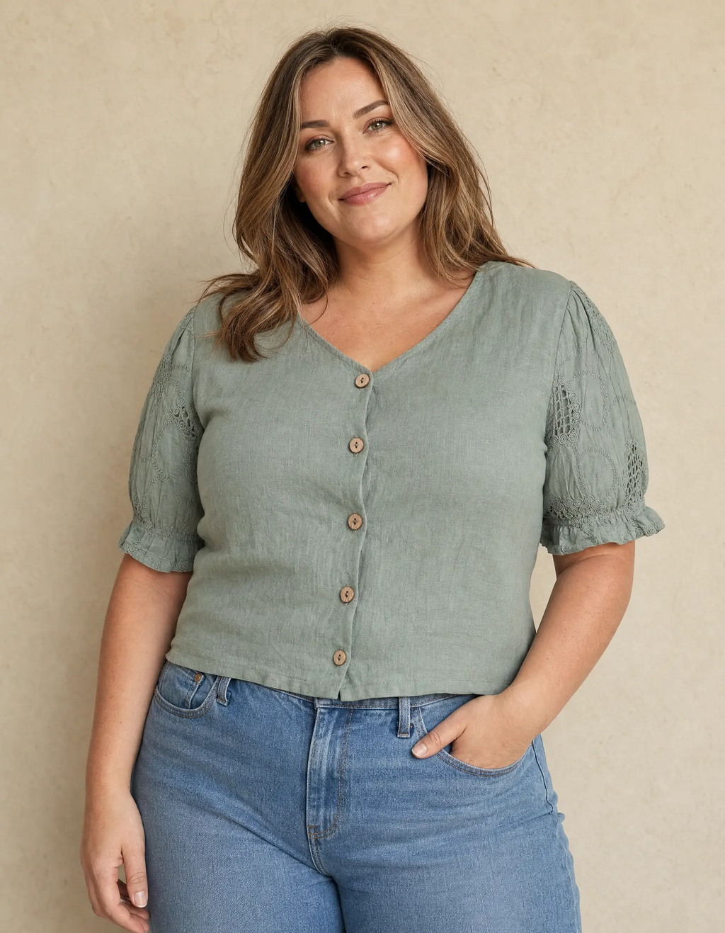 Meadowsweet Linen Blouse