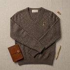 Women's Undyed Cashmere V-Neck Sweater - Original