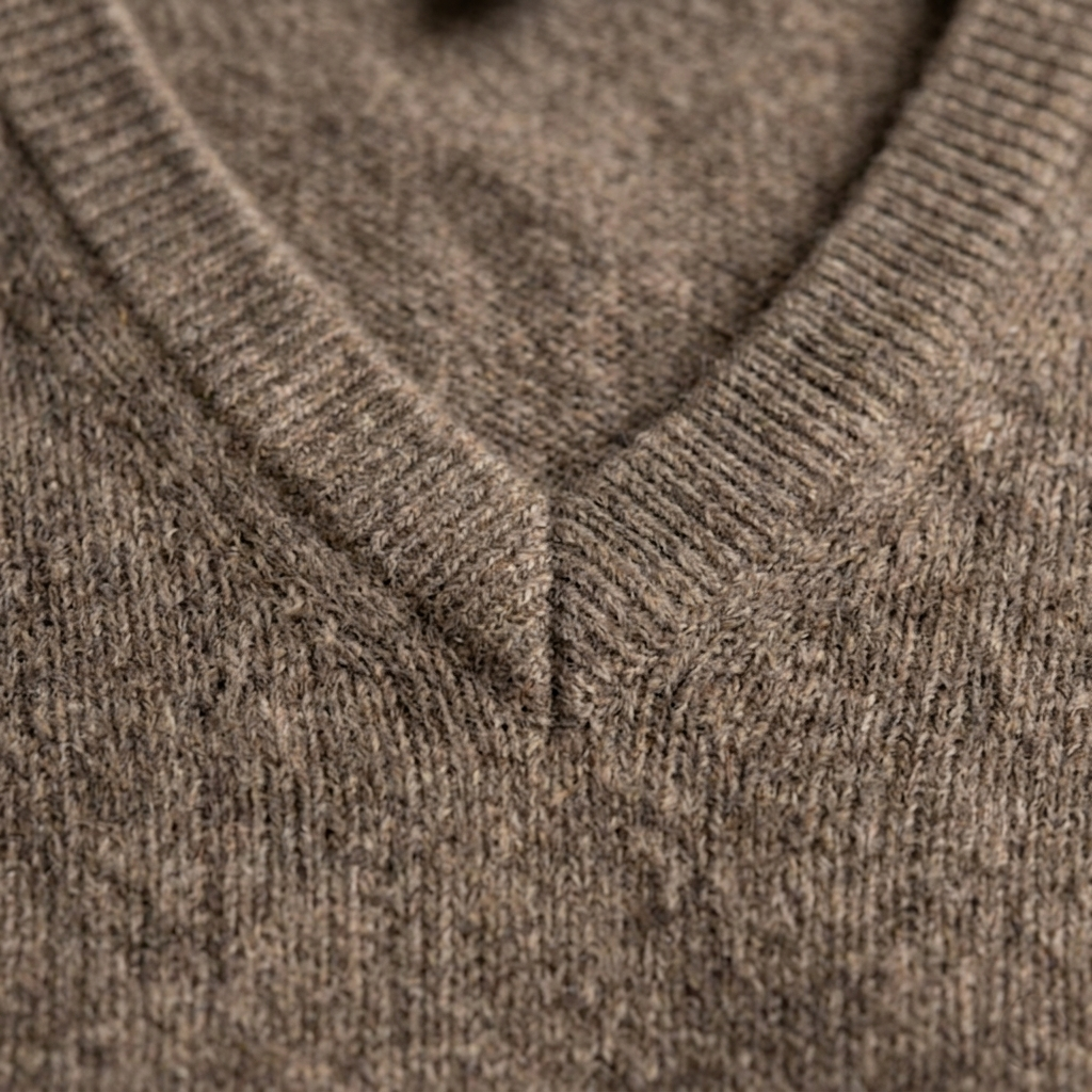 Women's Undyed Cashmere V-Neck Sweater - Original
