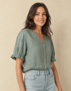 Meadowsweet Linen Blouse